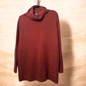 Nordstrom Signature Rich Red / rust Cowl Neck Sweater